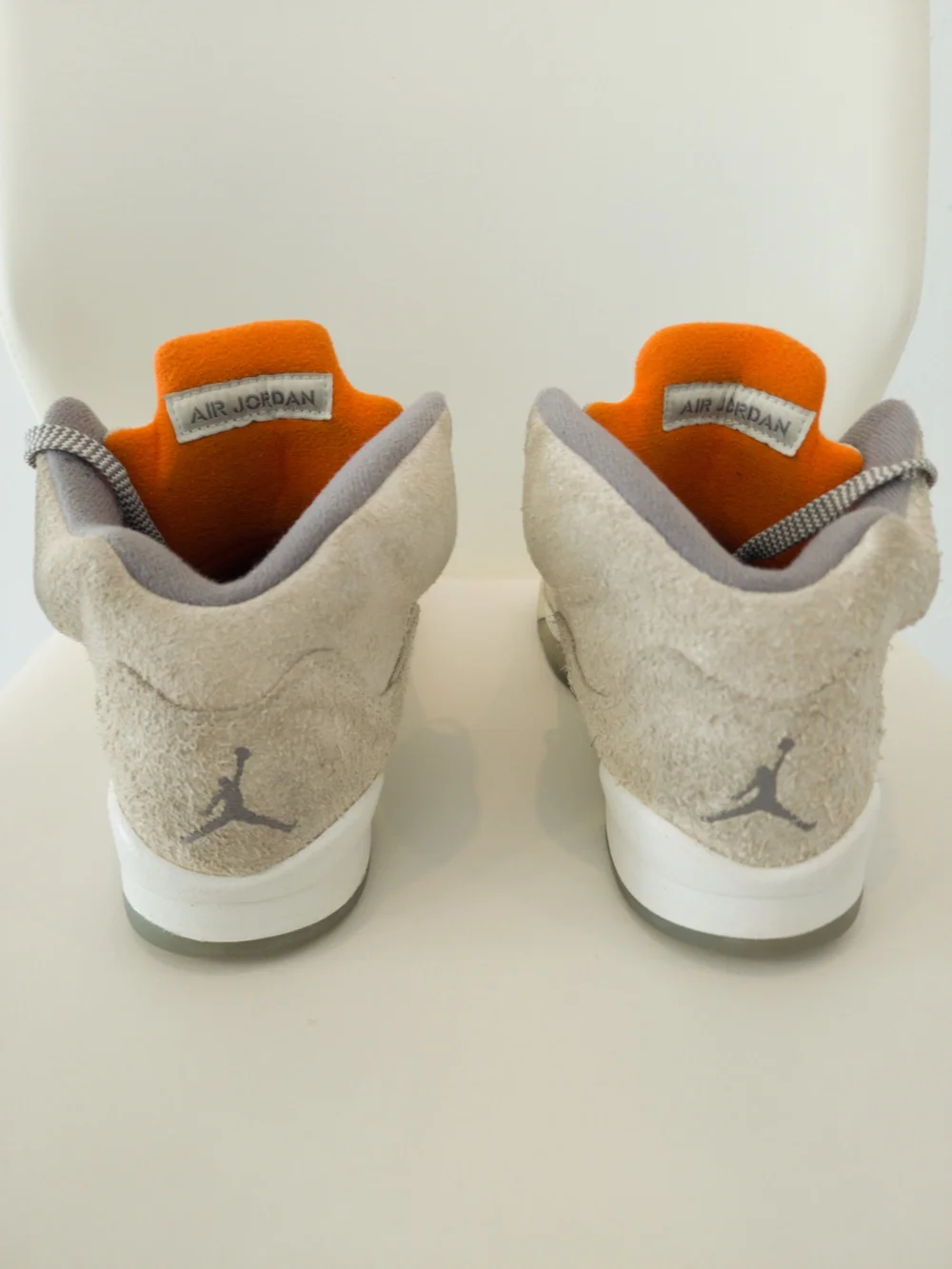 Nike Air Jordan Retro High-Top Sneakers - Orange and Gray Size US 5.5Y EUR38